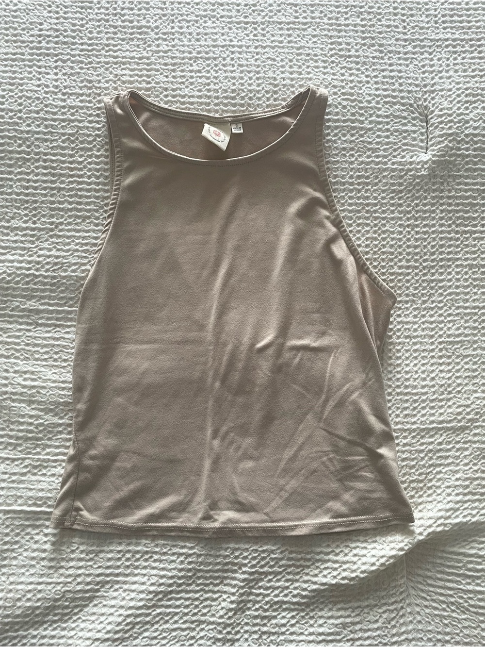 Women’s Soft Sleeveless Tank Top in Taupe Size S